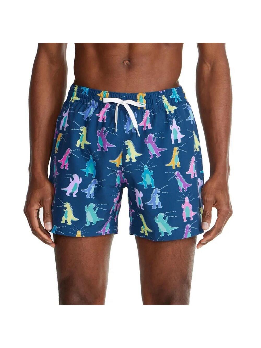 Chubbies The Hear Me Roar Dino Swim Trunks Men’s Small 5.5" Inseam Lined Summer